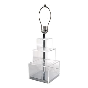 Stacked Cube Lucite Table Lamp by George Kovacs C. 1970's
