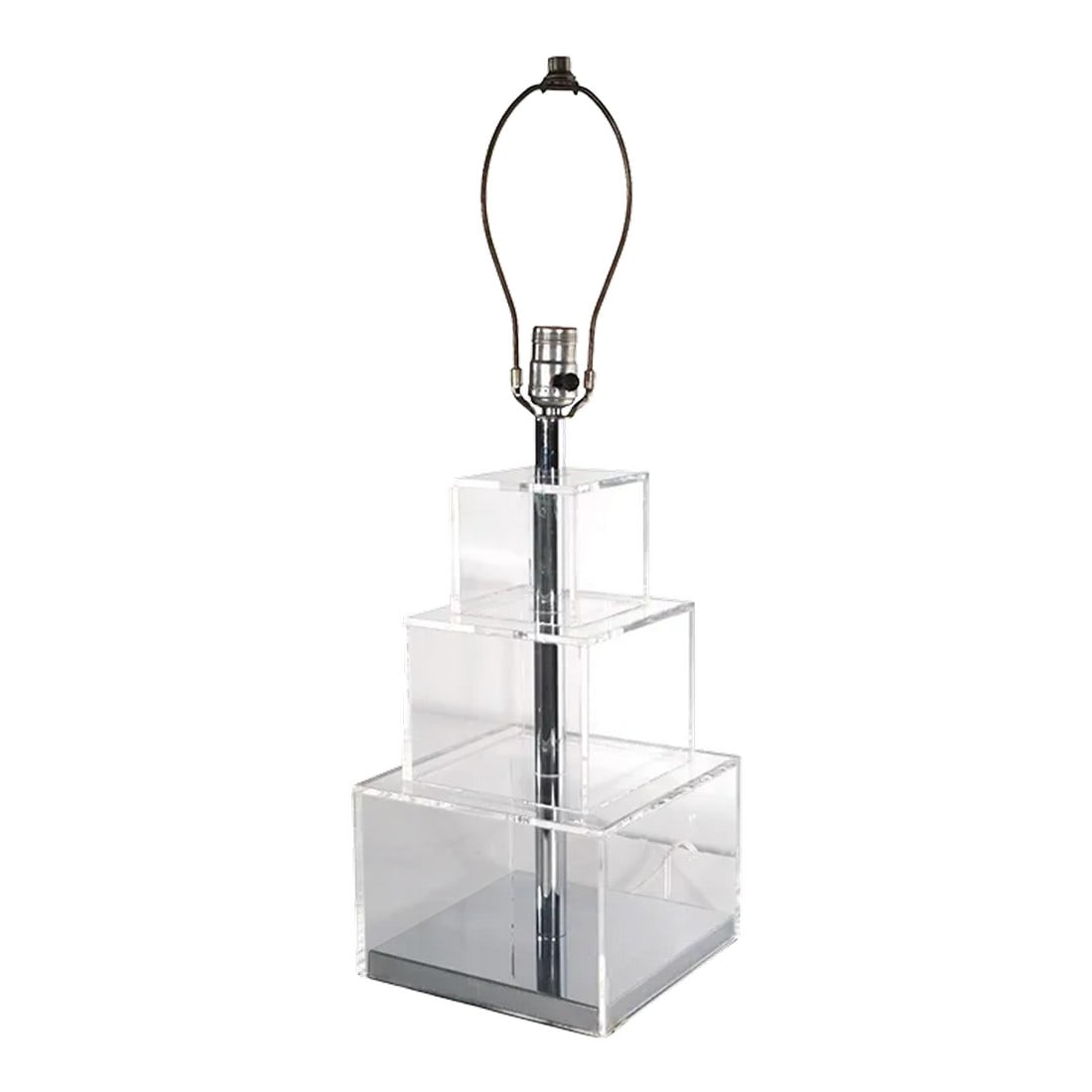 Stacked Cube Lucite Table Lamp by George Kovacs C. 1970's (1 of 13)