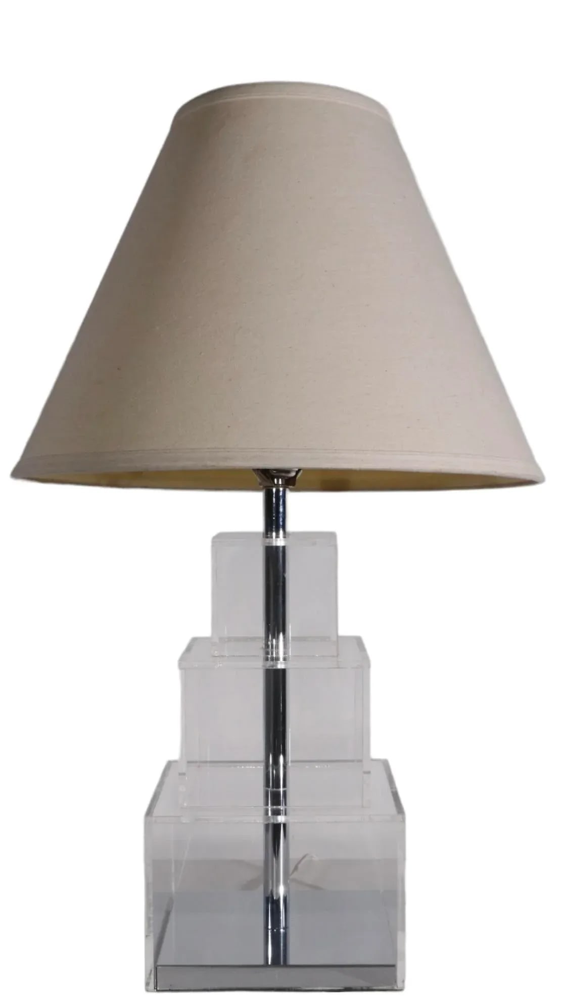 Stacked Cube Lucite Table Lamp by George Kovacs C. 1970's - 7