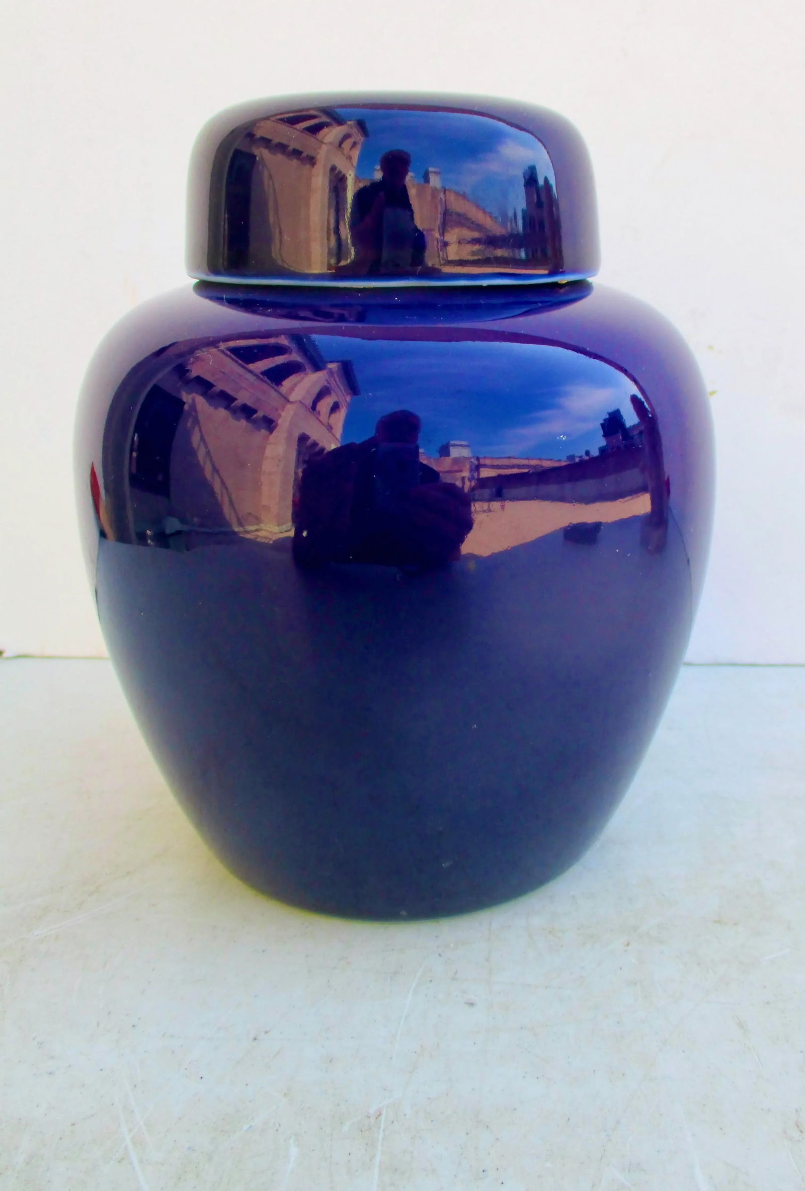 Dark Blue Ginger Jar - 2