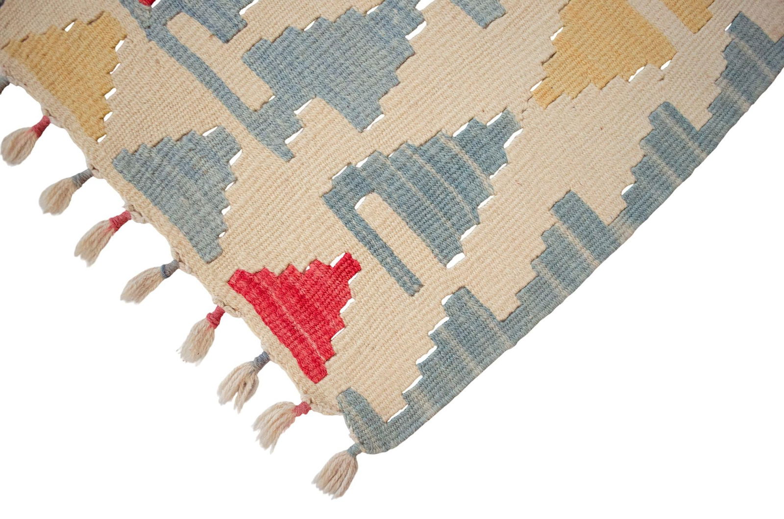 1980s Handmade Rug Colorful Kilim Small Rug - 11