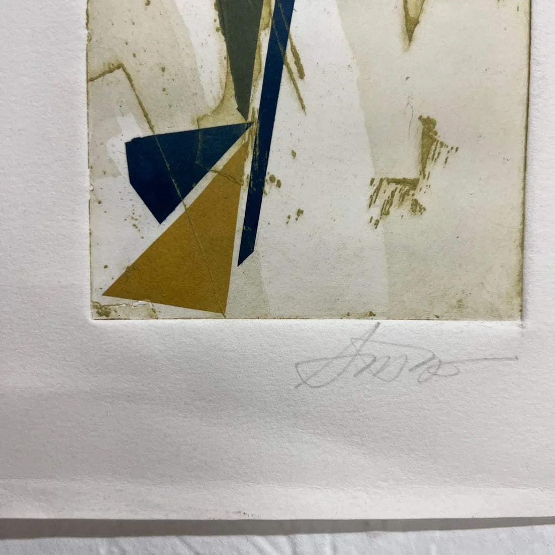 Vintage Abstract Modern Artwork on Paper Signed Art - 8