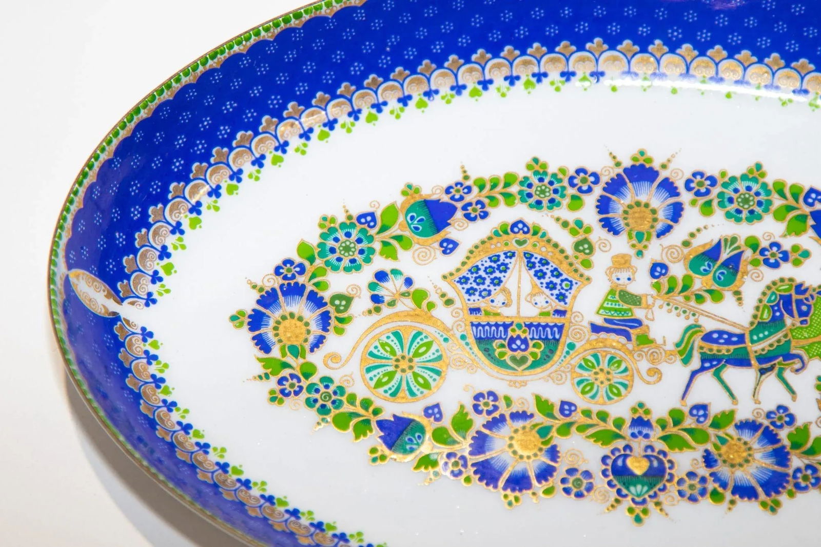 Vintage Steinbock Austrian Enameled Oval Dish - 11