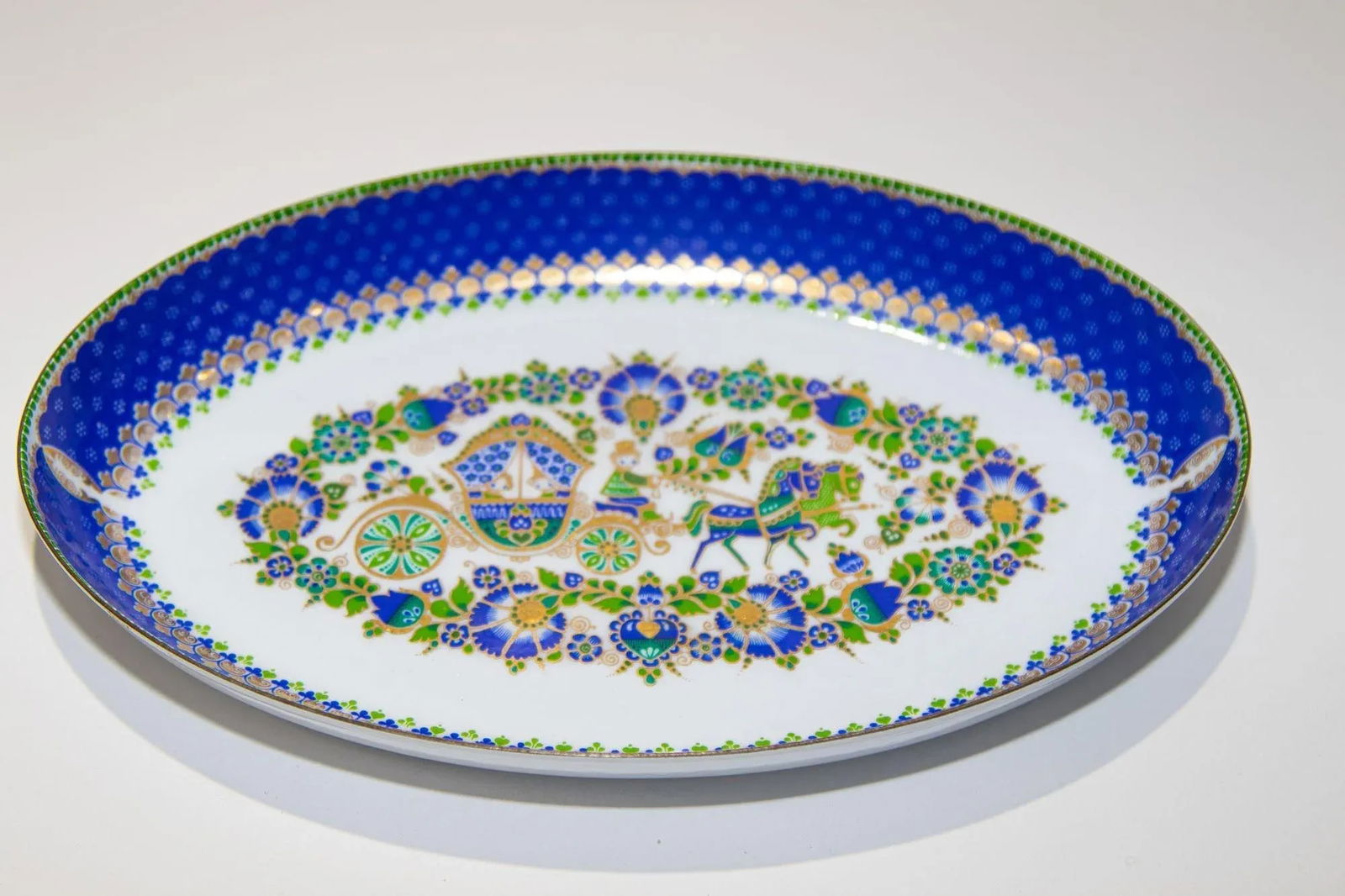 Vintage Steinbock Austrian Enameled Oval Dish - 13