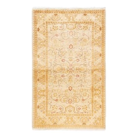 Mogul, One-of-a-Kind Hand-Knotted Area Rug in Ivory, 3' 3" x 5' 1"