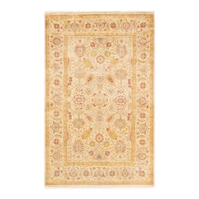 Mogul, One-of-a-Kind Hand-Knotted Area Rug in Ivory, 4' 1" x 6' 5"