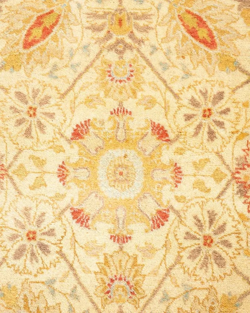 Mogul, One-of-a-Kind Hand-Knotted Area Rug in Ivory, 4' 1" x 6' 5" - 3