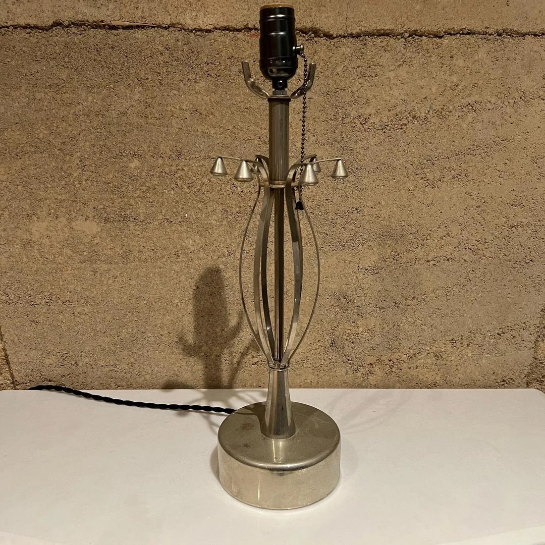 Mid 20th Century Sculptural Chrome Table Lamp - 10