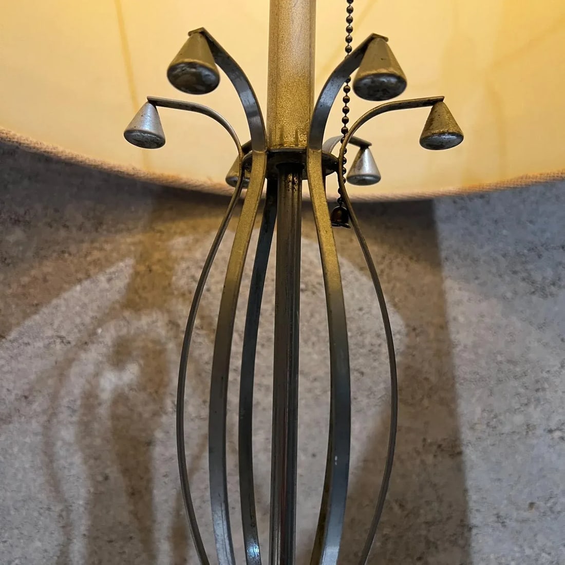 Mid 20th Century Sculptural Chrome Table Lamp - 6