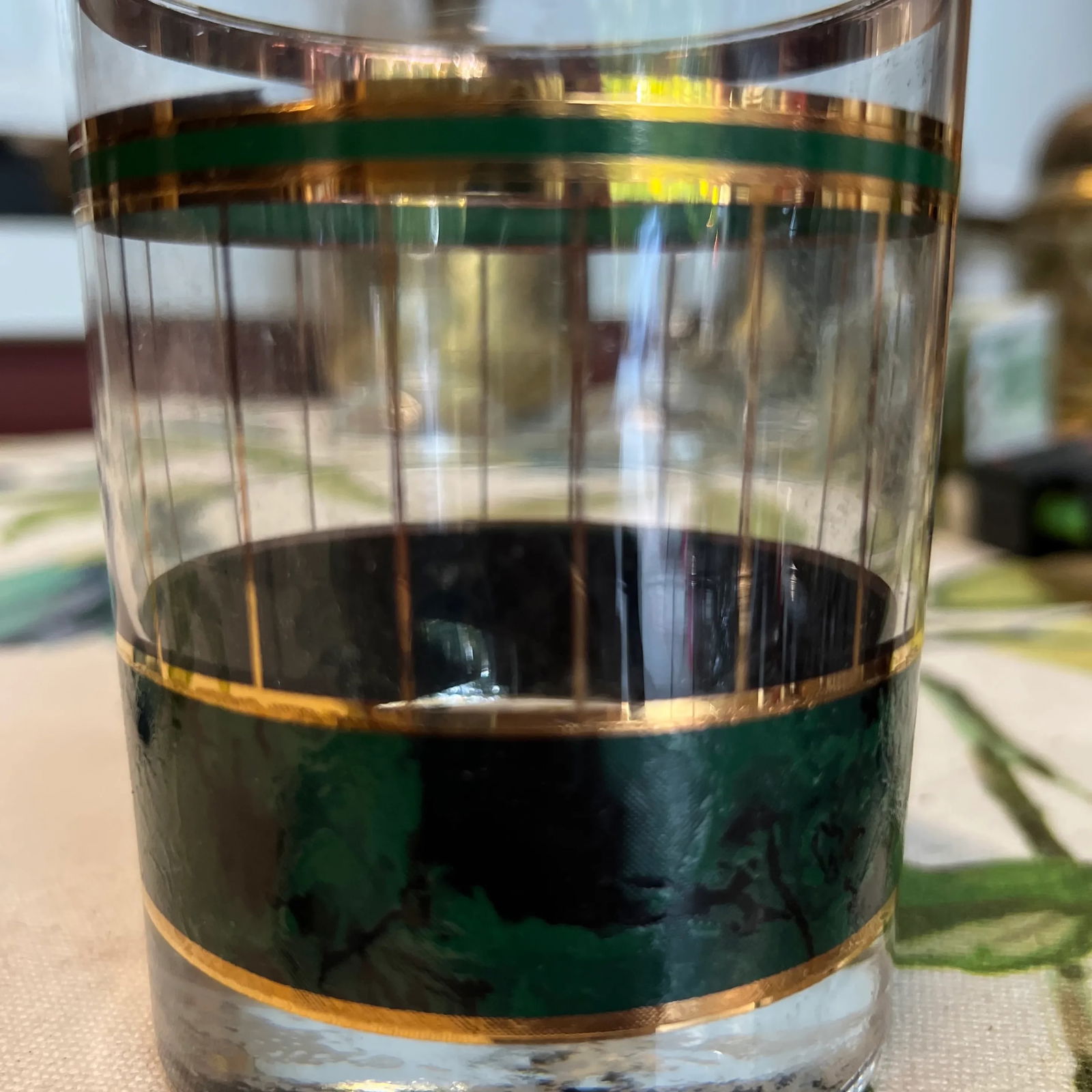 1970s Malachite Inspired Cocktail Glass - 2