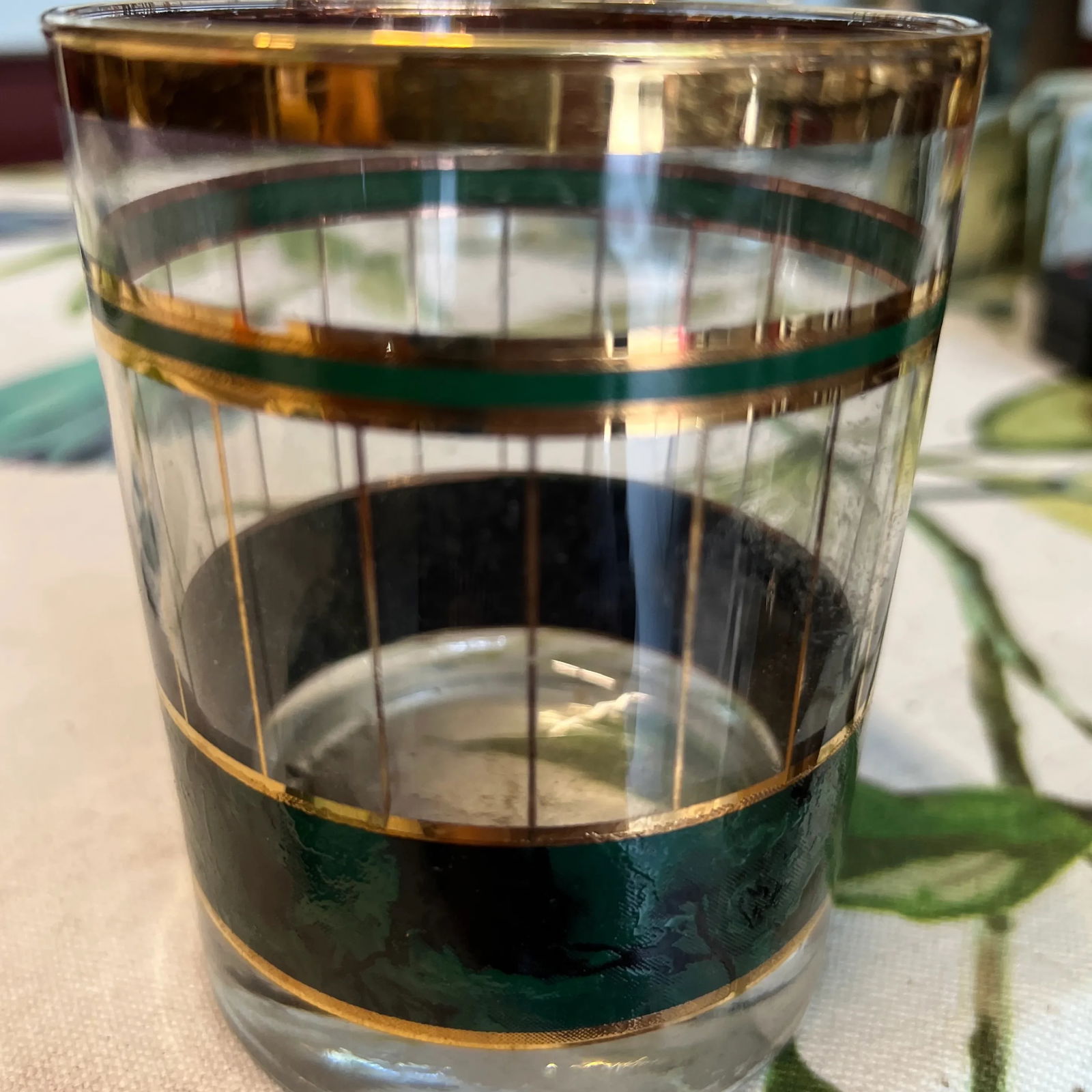 1970s Malachite Inspired Cocktail Glass - 3