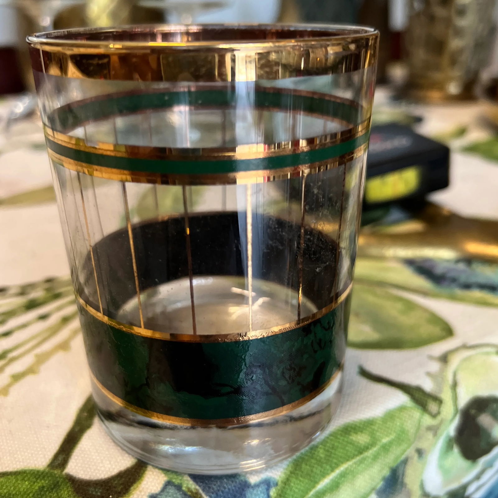 1970s Malachite Inspired Cocktail Glass - 4