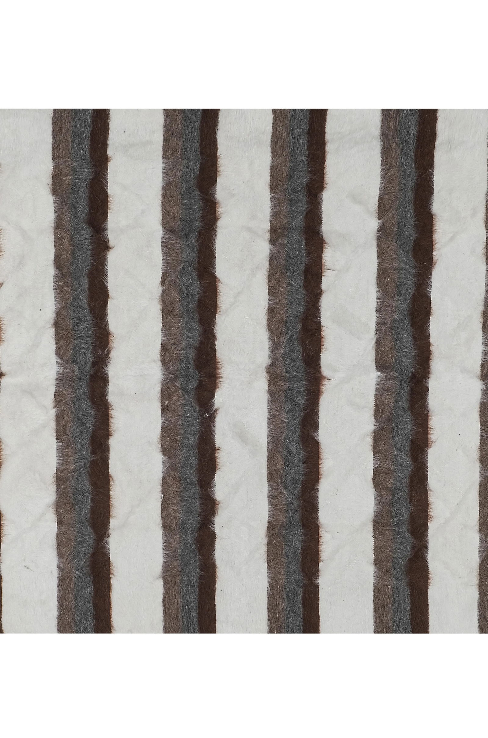 Striped Turkish Siirt Blanket - Shagy Carpet - 5