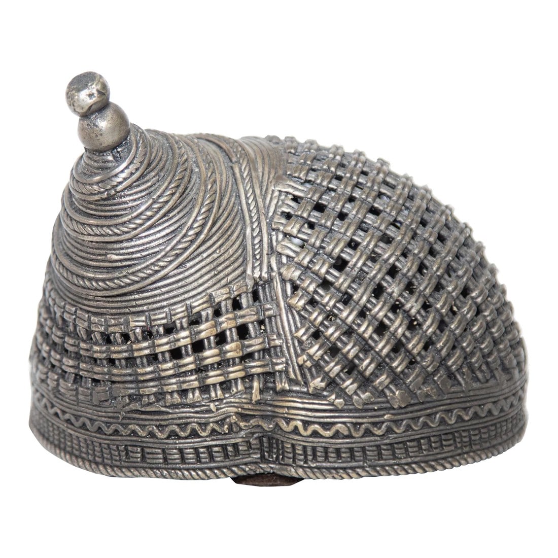 Indian Cast Brass Metal Incense Burner in a Snail Form: Hand tooled cast metal incense stick holder in a Snail Shaped form. Vintage cast brass incense burner holder. A censer, incense burner, perfume burner or pastille burner is a vessel made for burning