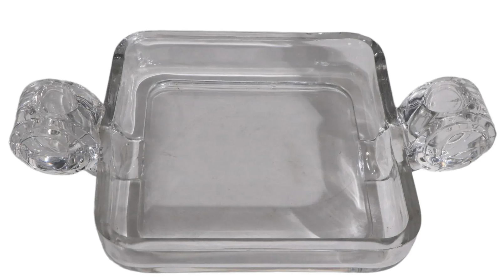 Art Deco Mid Century Crystal Glass Centerpiece Candlesticks - 3