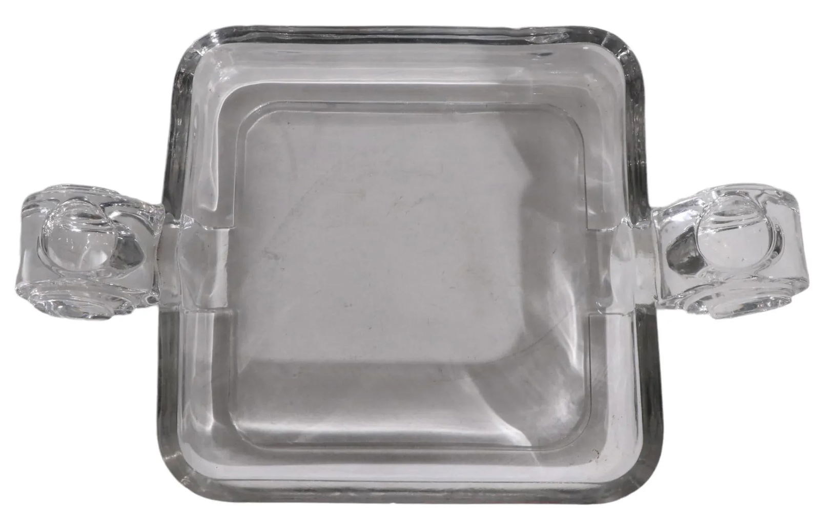 Art Deco Mid Century Crystal Glass Centerpiece Candlesticks - 4