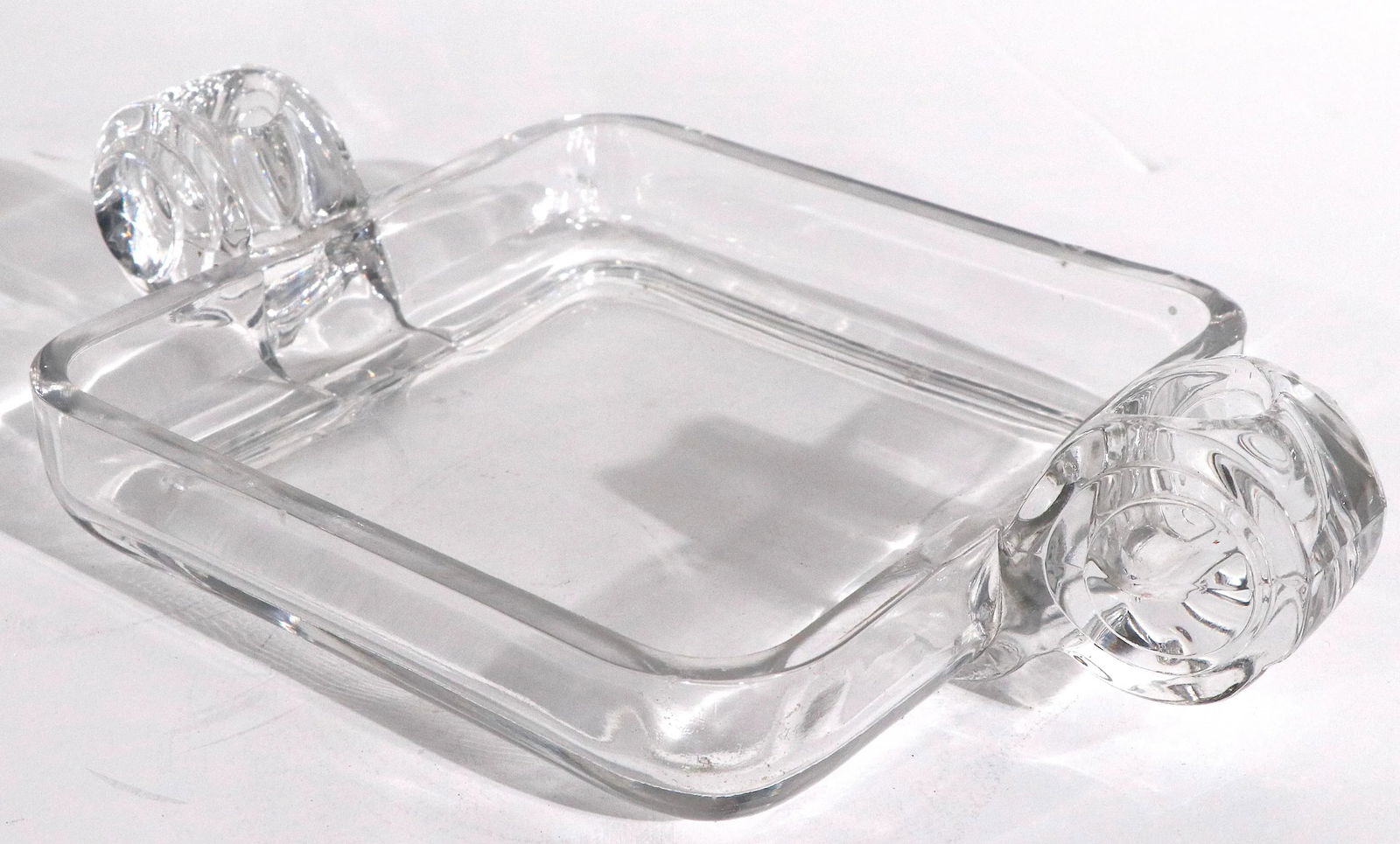 Art Deco Mid Century Crystal Glass Centerpiece Candlesticks - 7