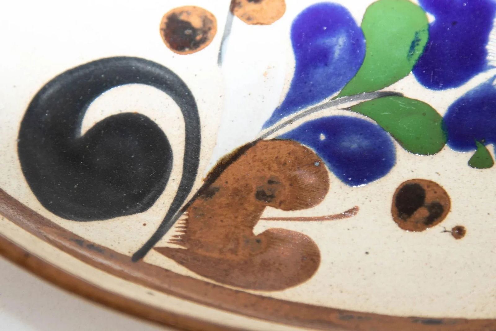 Tonala Folk Art Pottery Oval Platter Signed, Mexico, Circa 1960's - 6