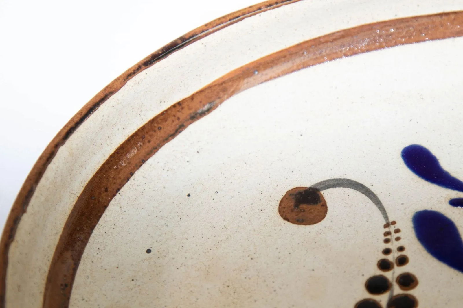 Tonala Folk Art Pottery Oval Platter Signed, Mexico, Circa 1960's - 8