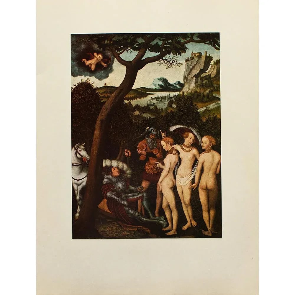 1955 After Cranach "The Judgment of Paris", First Edition Vintage Full-Color Print - 6