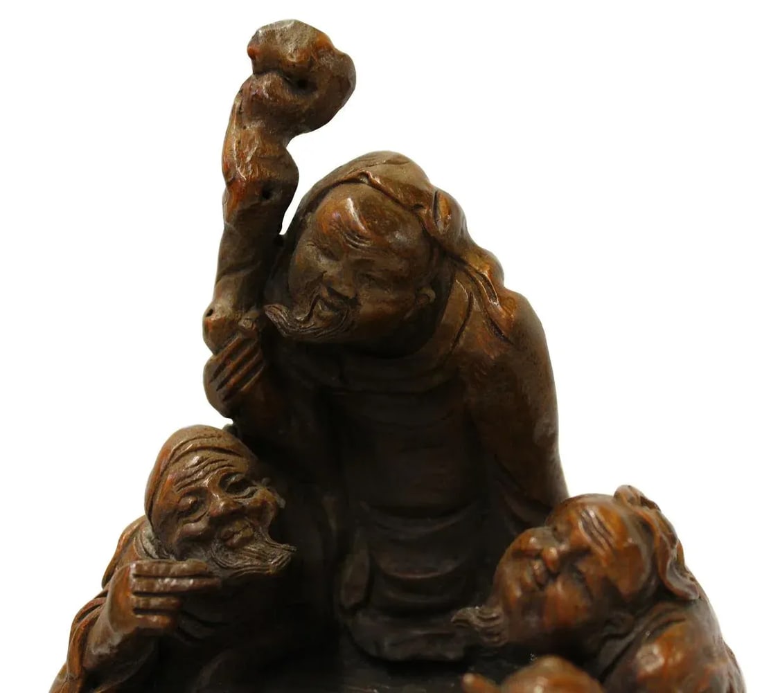 Chinese Bamboo Carved Sculpture - 2