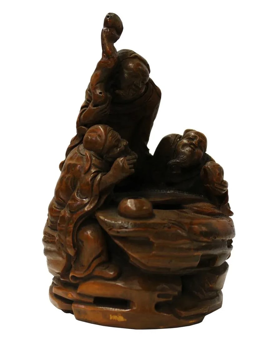 Chinese Bamboo Carved Sculpture - 5