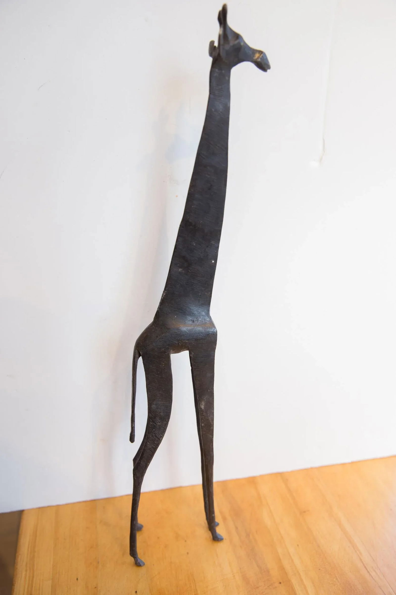 Vintage African Giraffe With Dark Patina - 2