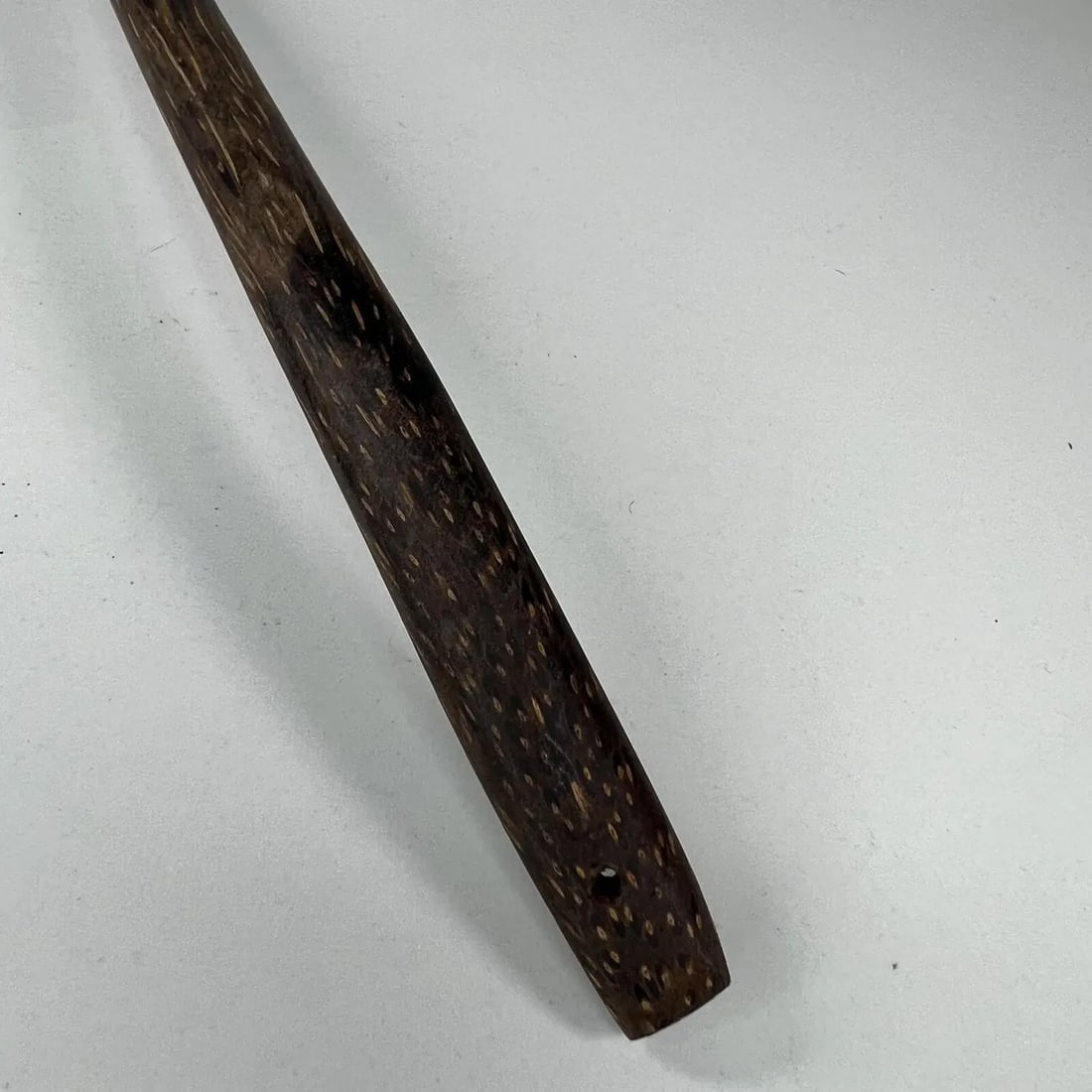 Vintage Folk Art Handmade Coconut Palm Wood Spoon Ladle - 8