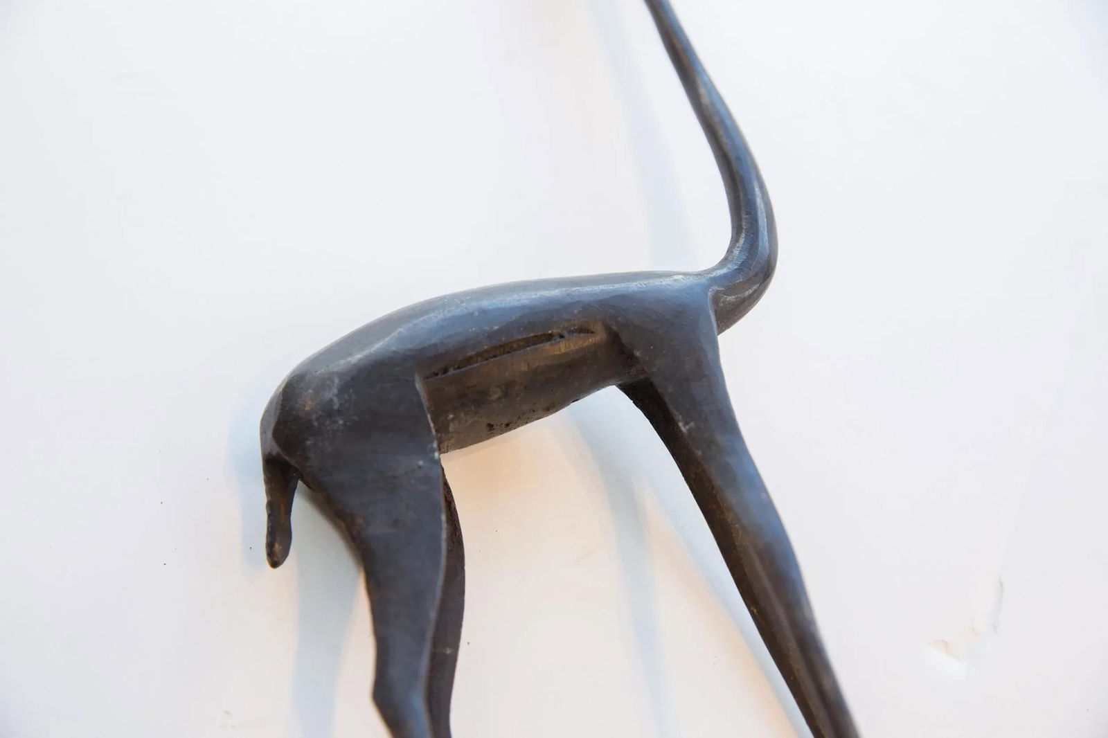 Vintage African Right Facing Gazelle With Dark Patina - 3