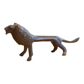 Vintage African Lion With Dark Patina