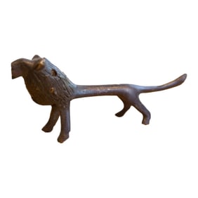 Vintage African Lion With Dark Patina