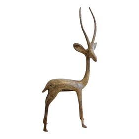 Vintage African Right Facing Oxidized Gazelle