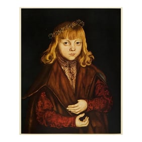 1956 After Lucas Cranach "A Prince of Saxony", Vintage Full-Color Print