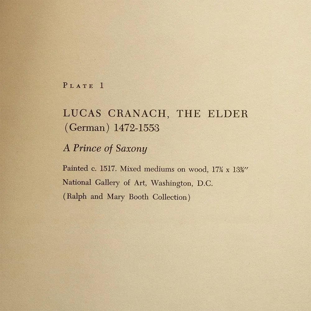 1956 After Lucas Cranach "A Prince of Saxony", Vintage Full-Color Print - 5