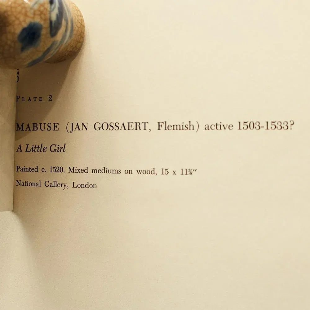 1956 After Mabuse (Jan Gossaert) "A Little Girl", Vintage Full-Color Print - 5