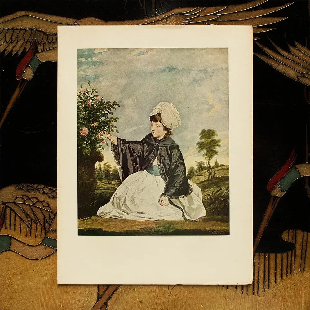 1956 After Sir Joshua Reynolds "Lady Caroline Howard", Vintage Full-Color Print - 3
