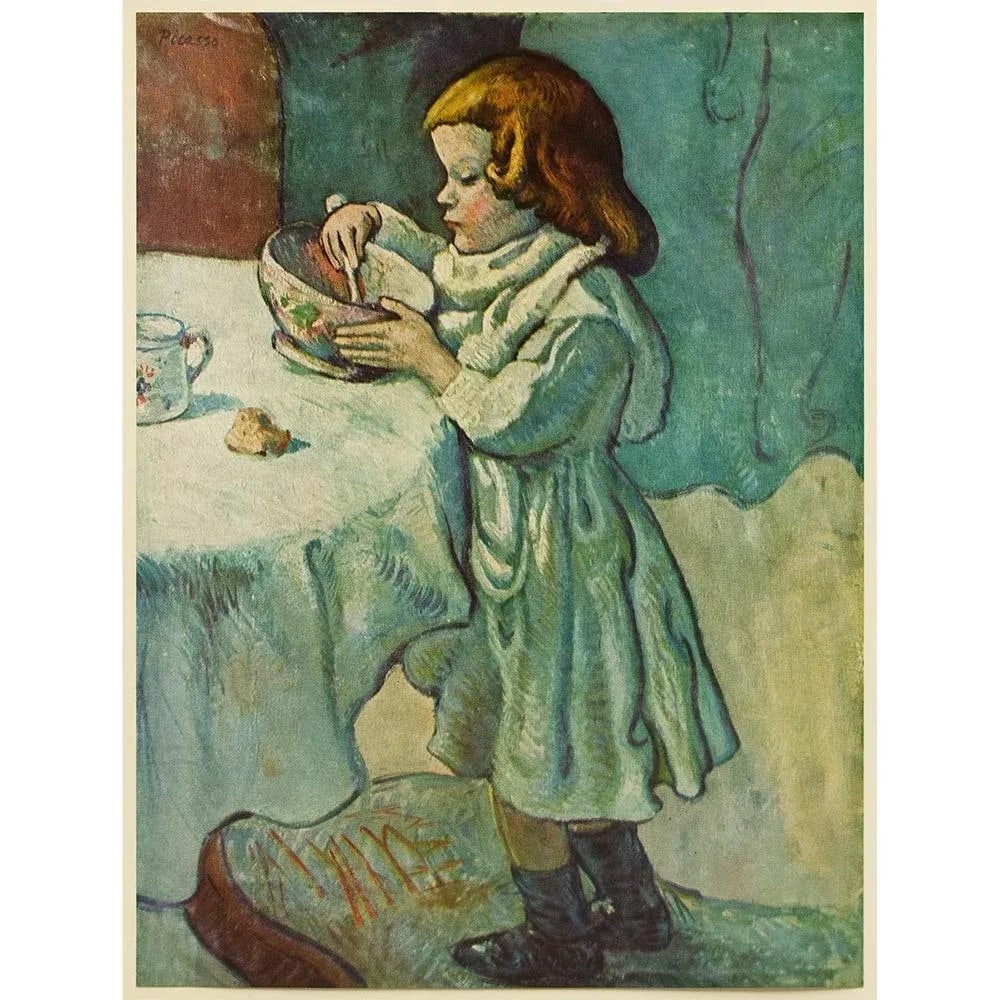 1956 After Pablo Picasso "The Gourmet", Vintage Full-Color Print - 8