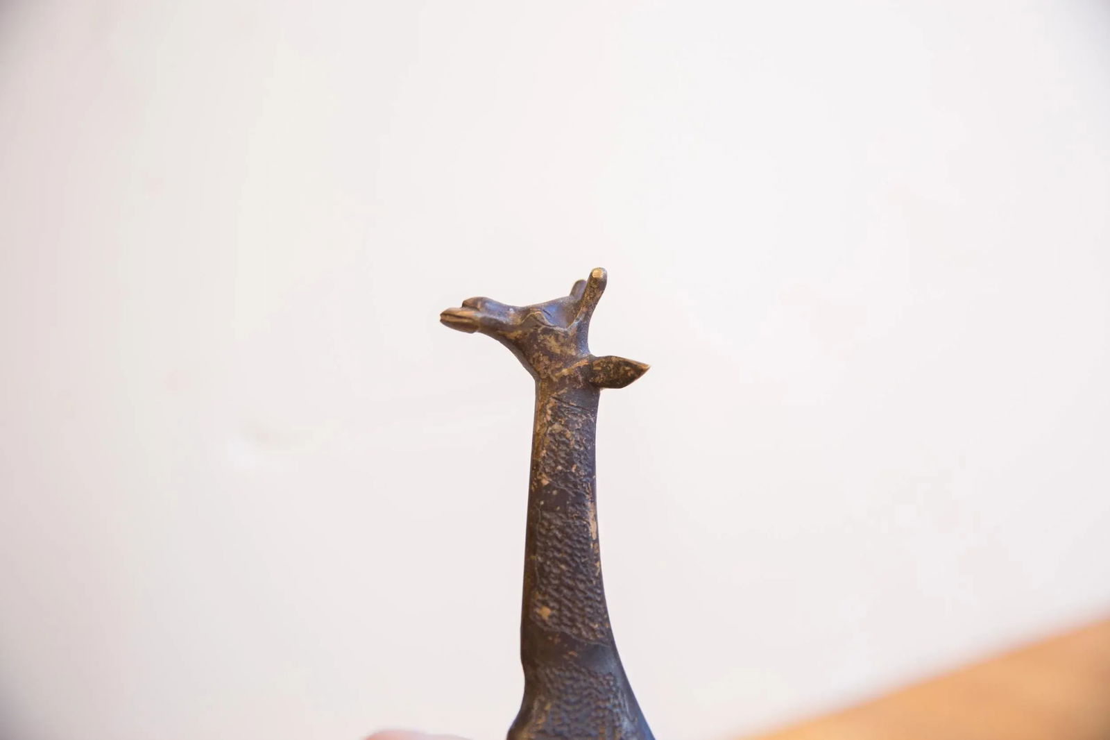 Vintage African Giraffe With Dark Patina - 3