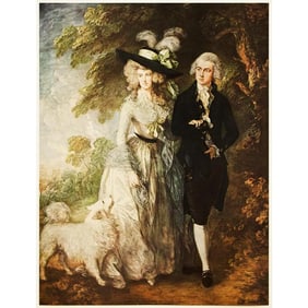 1956 After Thomas Gainsborough "The Morning Walk", Vintage Full-Color Print
