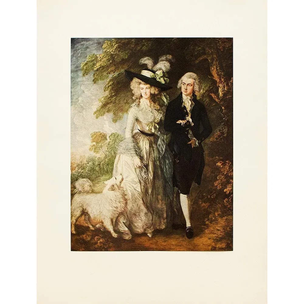 1956 After Thomas Gainsborough "The Morning Walk", Vintage Full-Color Print - 2