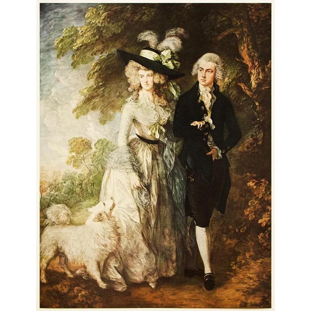 1956 After Thomas Gainsborough "The Morning Walk", Vintage Full-Color Print - 7