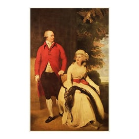 1956 After Thomas Lawrence "John Julius Angerstein and His Wife", Vintage Full-Color Print