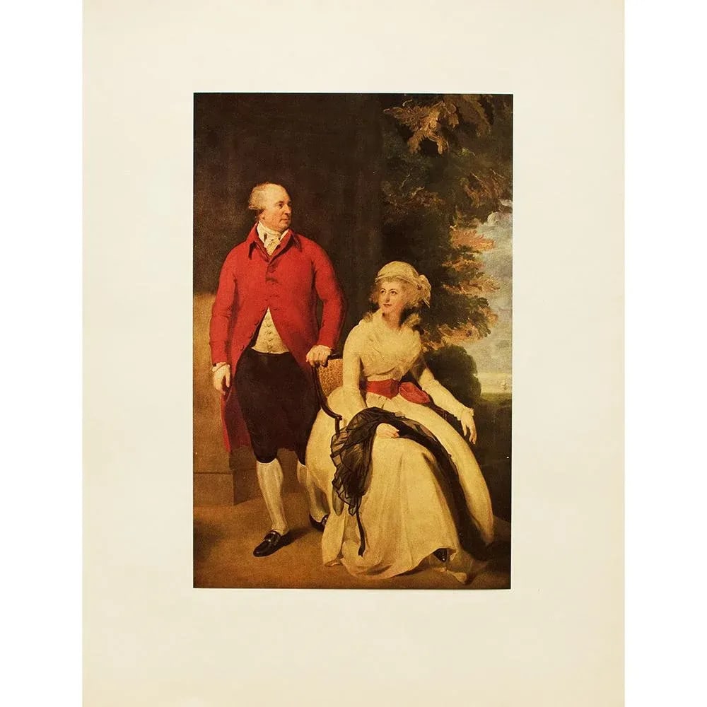 1956 After Thomas Lawrence "John Julius Angerstein and His Wife", Vintage Full-Color Print - 2
