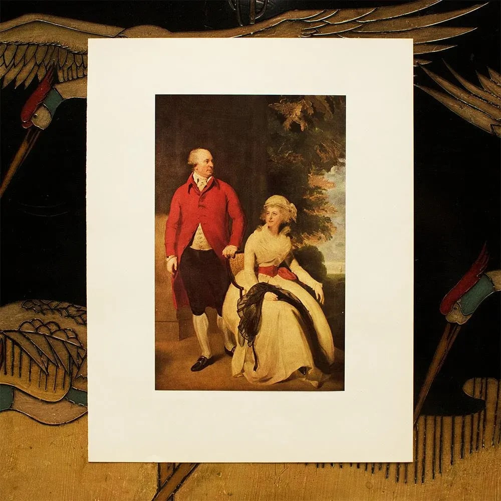 1956 After Thomas Lawrence "John Julius Angerstein and His Wife", Vintage Full-Color Print - 3