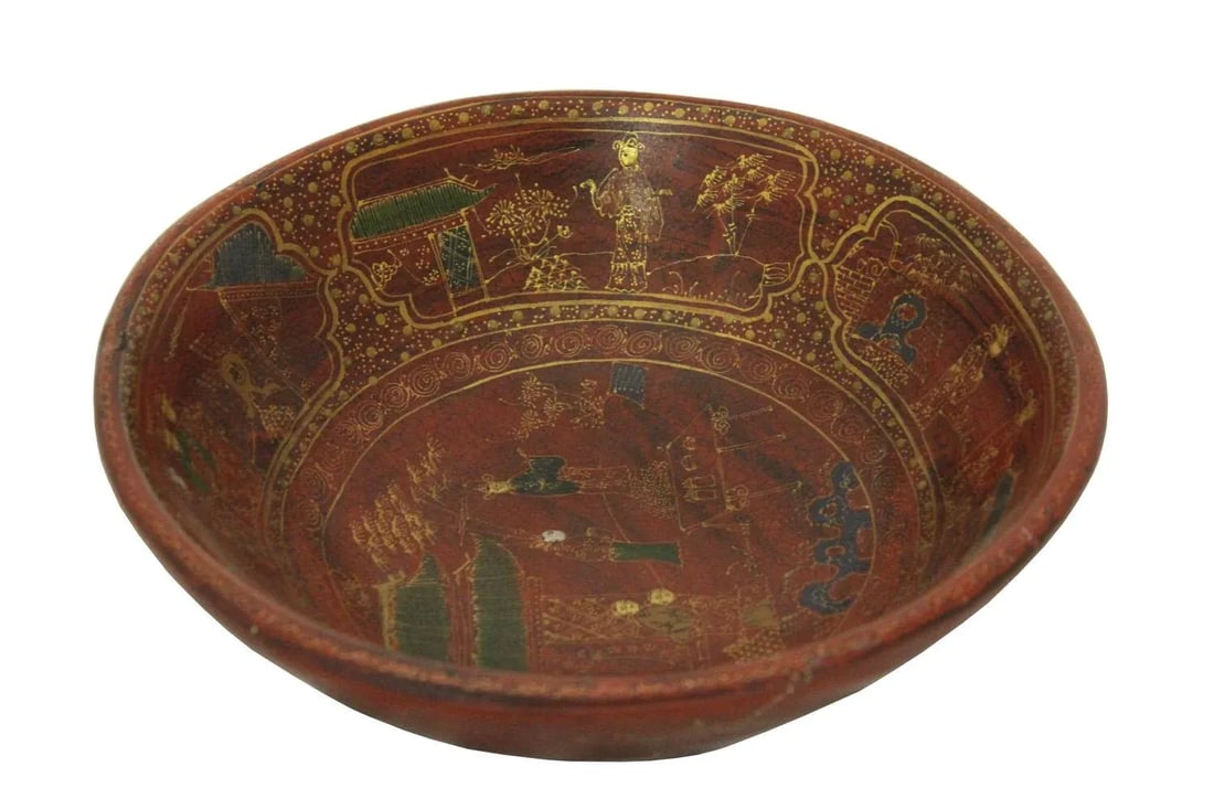 Reproduction Chinese Red 'Filial Piety' Bowl - 2