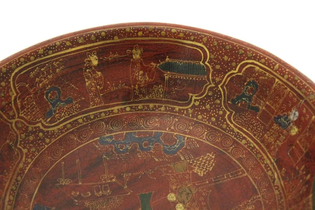 Reproduction Chinese Red 'Filial Piety' Bowl - 6