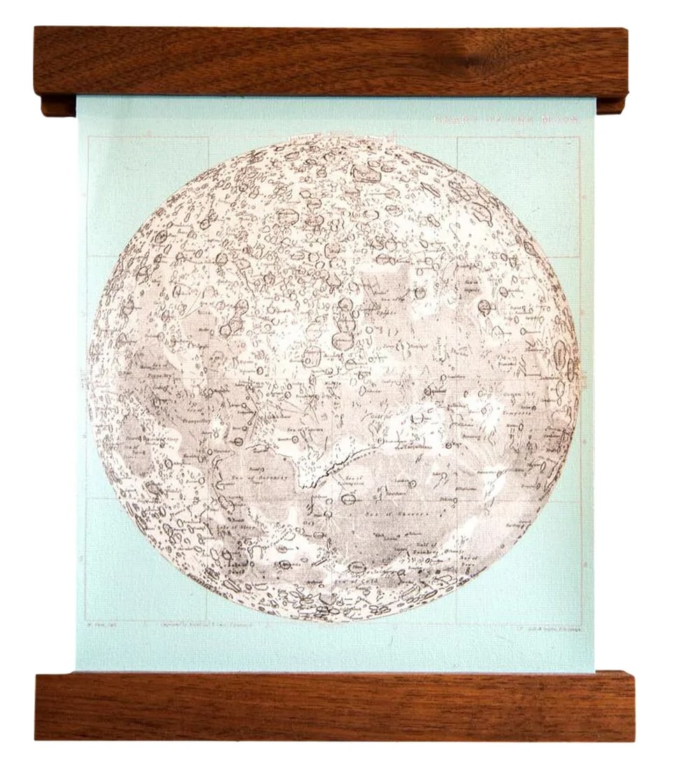 Aqua Mini Moon Chart Art Print (1 of 6)
