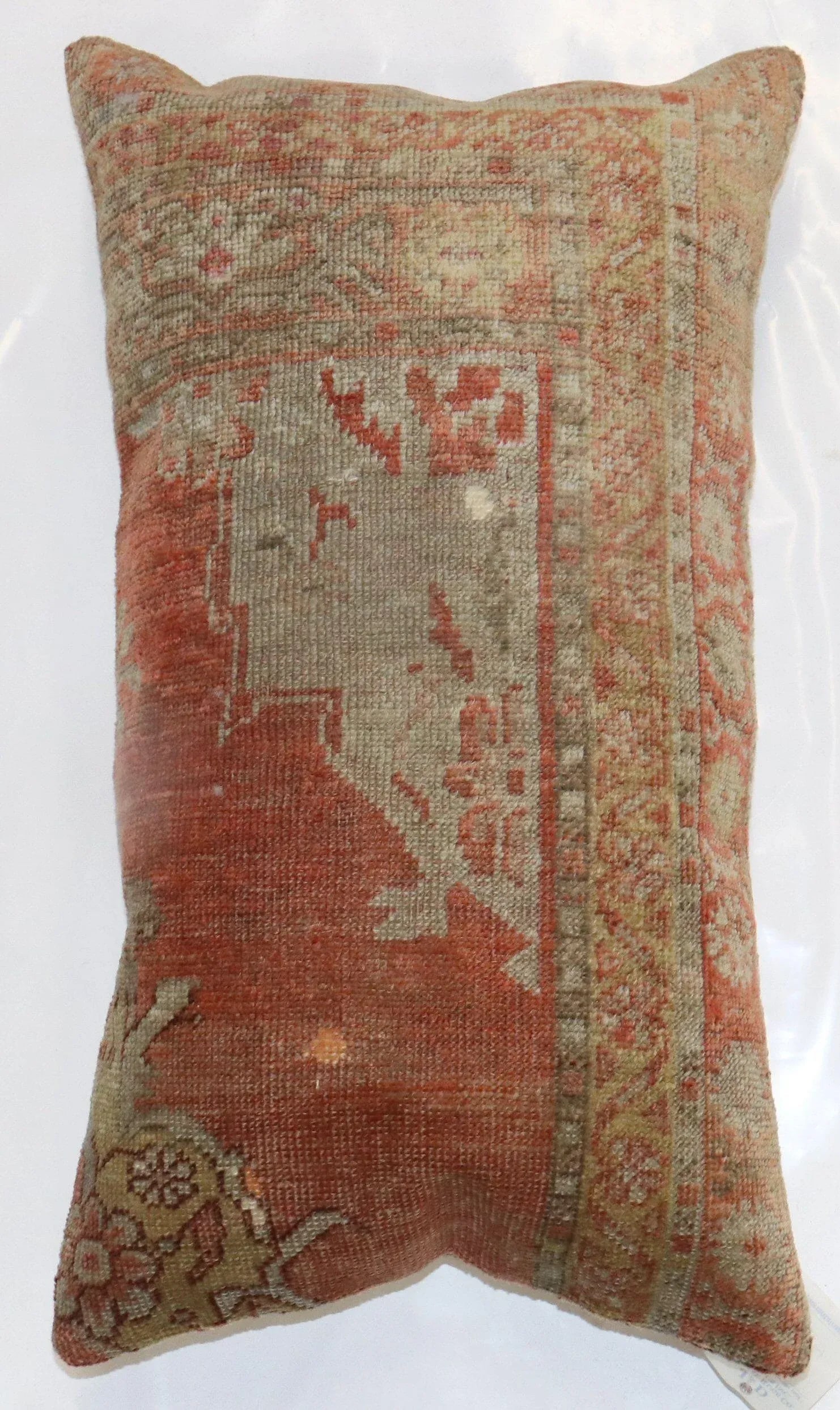 Large Contemporary Pillow Made from Antique Turkish Oushak Rug - 4