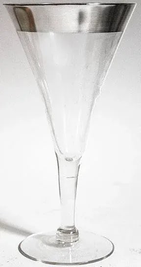 Mid-Century Modern Dorothy Thorpe Silver Band Water Goblets - Set of 7 - 2