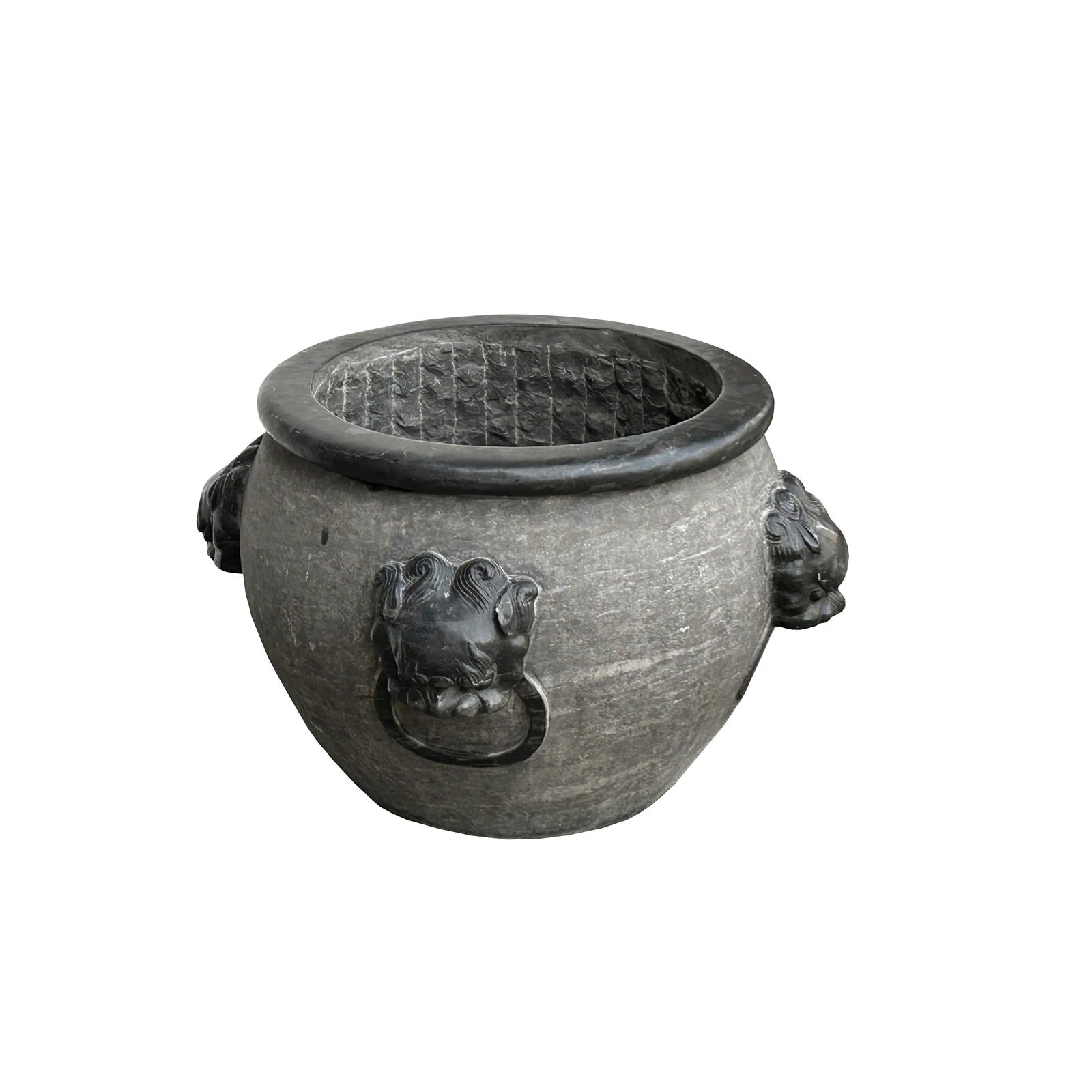 Chinese Gray Stone Planter - 4